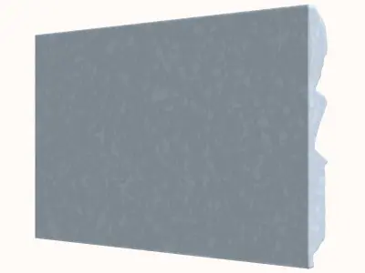 Granite Rock Face Defense Wall 3D model