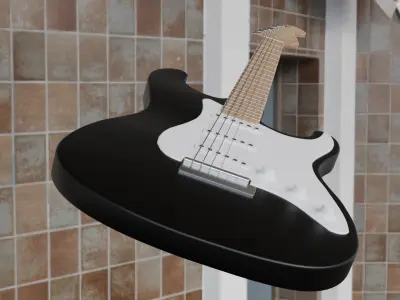 Generic Guitar Blender Decor Free 3D model