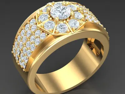 Luxury Men Rings Designs 5MR095 3D print model