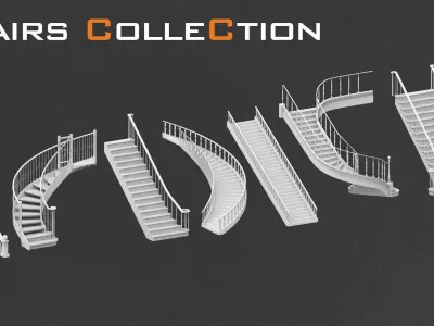 Stairs collection 3D model