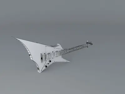 A custom Explorer inspired guitar Free 3D model