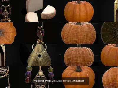 Medieval Prop Mix Sixty Three 3D Model Collection