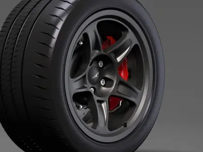 Dodge Challenger SRT Demon 2017 wheel 3D model