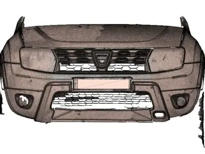 3D Scanned Front Dacia Duster 2015 Scale 1 to 1 3D model