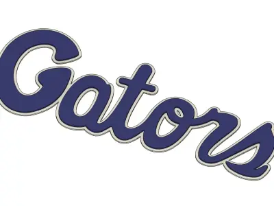 gators wall logo Free 3D model