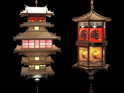 Chinese palace lantern  3D model