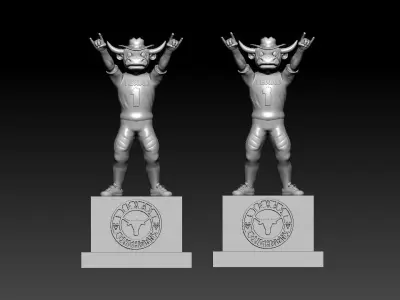 NCAA - TEXAS LONGHORNS STATUE DECOR MASCOT - 3D PRINT 3D print model