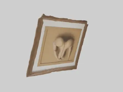 Framed artwork model 3D model