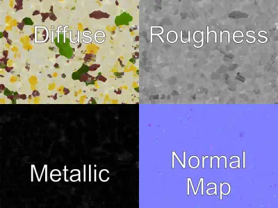 White Wisteria Snow-White Petals Floral model pack Low-poly 3D model