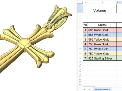 Gothic Cross 3D print model