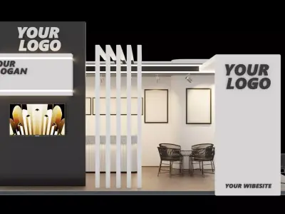 booth design exibition 1 Low-poly 3D model