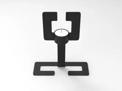 Asian Candleholder Low-poly 3D model