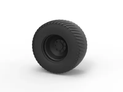 Rear wheel from Pulling tractor 3D print model