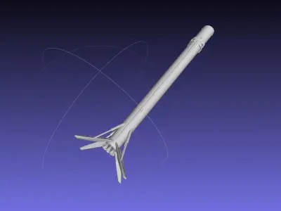 Space-X Falcon 9 Landed Stage Printable Miniature 3D print model