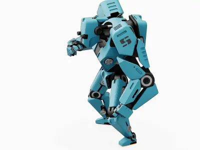 CYBER DROID-C  Rigged for Unreal Engine - Unity - MIXAMO  3D model