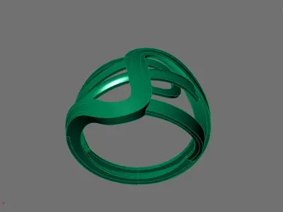 Women Ring Plain Ring Ready STL 3DM Models Womens Rings 3D print model 31