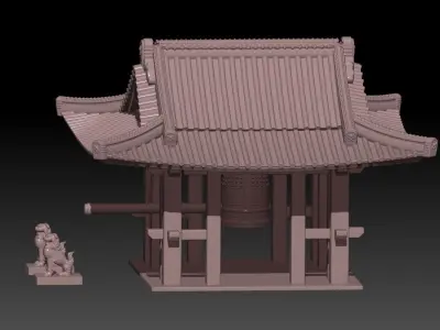Japanese Bell Shrine 3D print model
