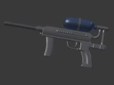 Paint Ball Gun Low-poly 3D model