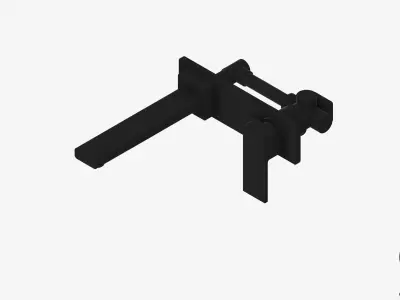 Wall Mixer Set - Luxury - Round - Basin Low-poly 3D model