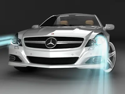 mercedes SL 2009 3D model