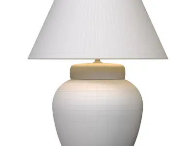 Ralph Chinoiserie Floral Ginger Jar Nightstand Table Lamps 3D model