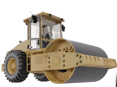 Soil road Roller 3D model