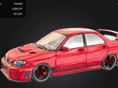 Sports Sedan 3D Model 3D model
