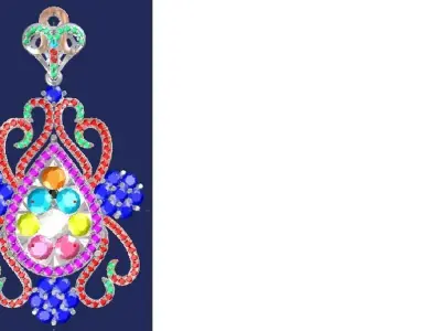 Diamond pendant  jewelry Free 3D print model