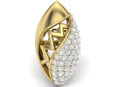 Hoop earrings unique design printable 3D print model