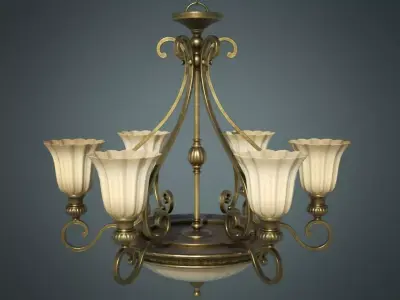 Classic Chandelier 01 - Game Ready Low-poly 3D model