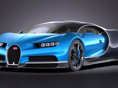 Bugatti Chiron 2017 3D model