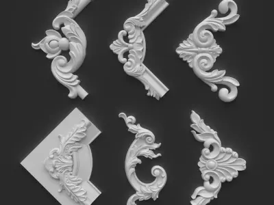 CNC Sculpted Ornament Pack VOL 2 3D print model