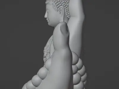 Buddha in Blessing Hand Pose 3D print model