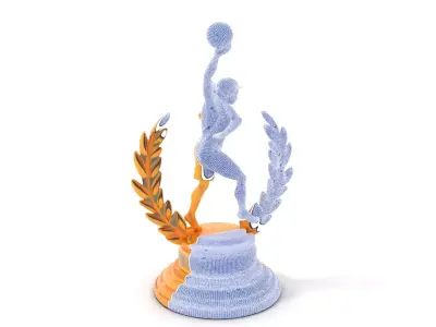 Basketball Trophy with Laurel Wreath model pack Low-poly 3D model