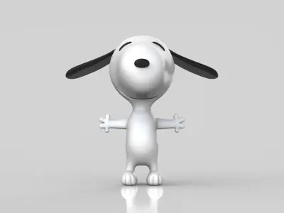 Snoopy dog Low-poly 3D model