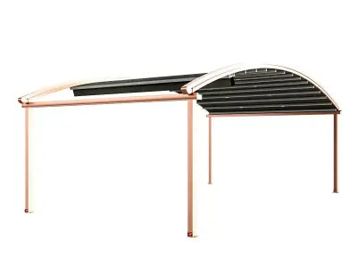 Motorized Pergola 4 copper matte 3D model