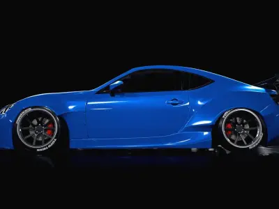 subaru BRZ rocket bunny 3D model