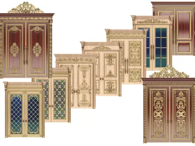 Doors Collection 0203 Low-poly 3D model