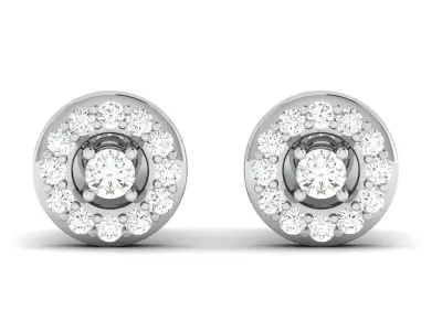 Solitaire Diamond Earring 3D print model