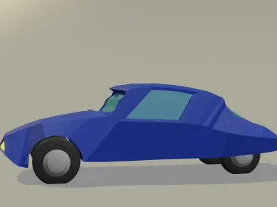 low poly car in polygons Low-poly 3D model purchase