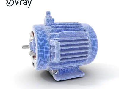 Electric Motor Model Pack for Industrial Simulations Low-poly 3D model