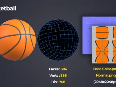 Sport Balls Pack Low-poly 3D model