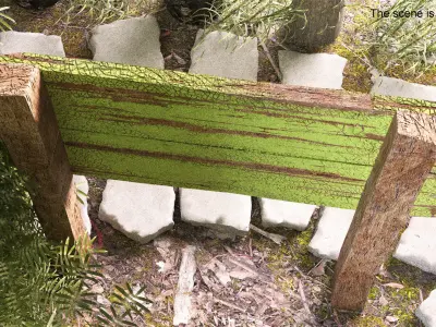 Aged Rustic Wooden Signpost 3D model