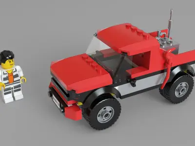Lego PURSUIT Low-poly 3D model