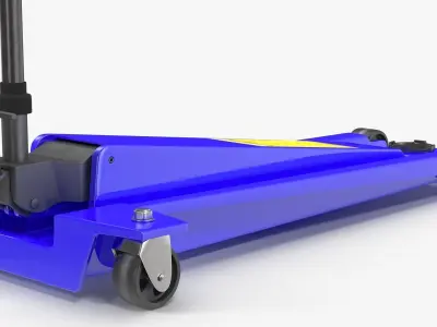 Floor Car Jack Blue Low-poly 3D model