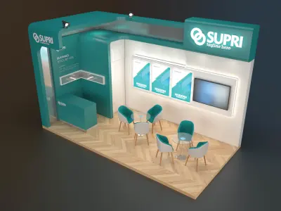 EXHIBITION STAND ARY 18 sqm 3D model