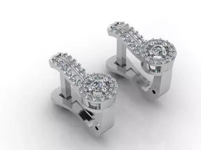 Women Earrings 3DM STL Womens Earring Renders 3D print models   3D print model 13