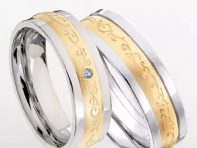 Wedding rings 074 3D print model