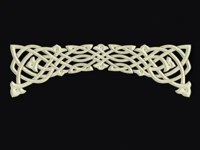 Central decor ornament for furniture 3D model 204