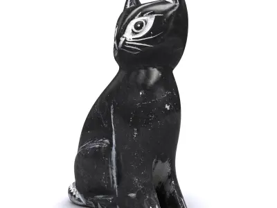 Statuette - Black Cat 3D model